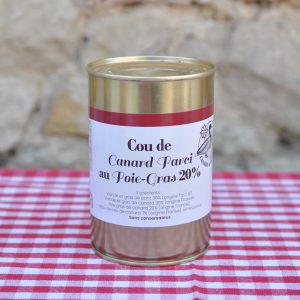 Cou de canard farci 20% foie gras 360g